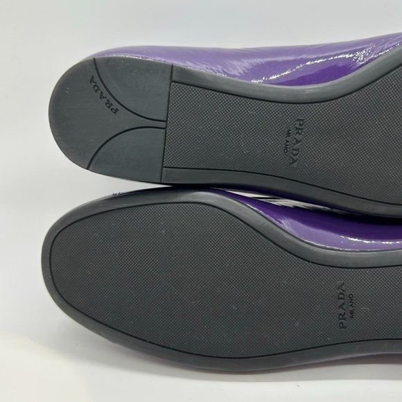 Prada Purple Patent Leather Flats - Picture 14 of 15